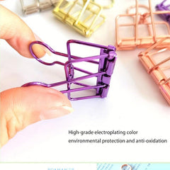 Hollow Metal Binder Clip Bill Clip Office Learning Stationery