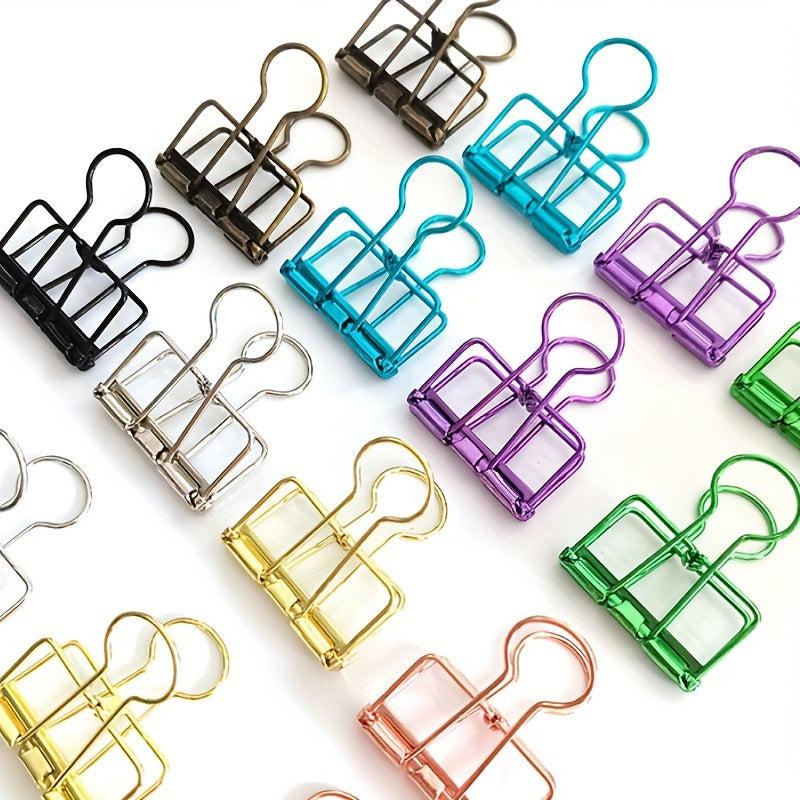 Hollow Metal Binder Clip Bill Clip Office Learning Stationery