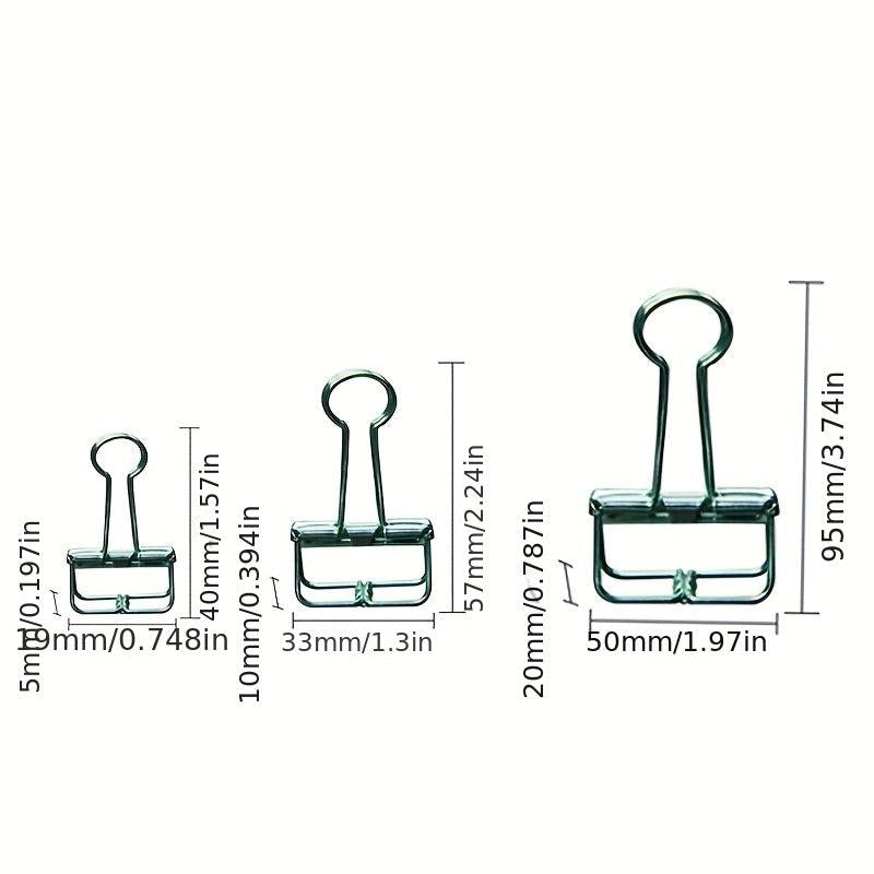 Hollow Metal Binder Clip Bill Clip Office Learning Stationery