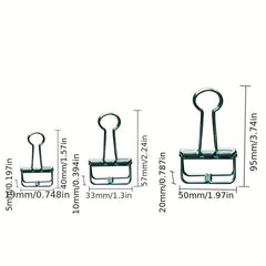 Hollow Metal Binder Clip Bill Clip Office Learning Stationery