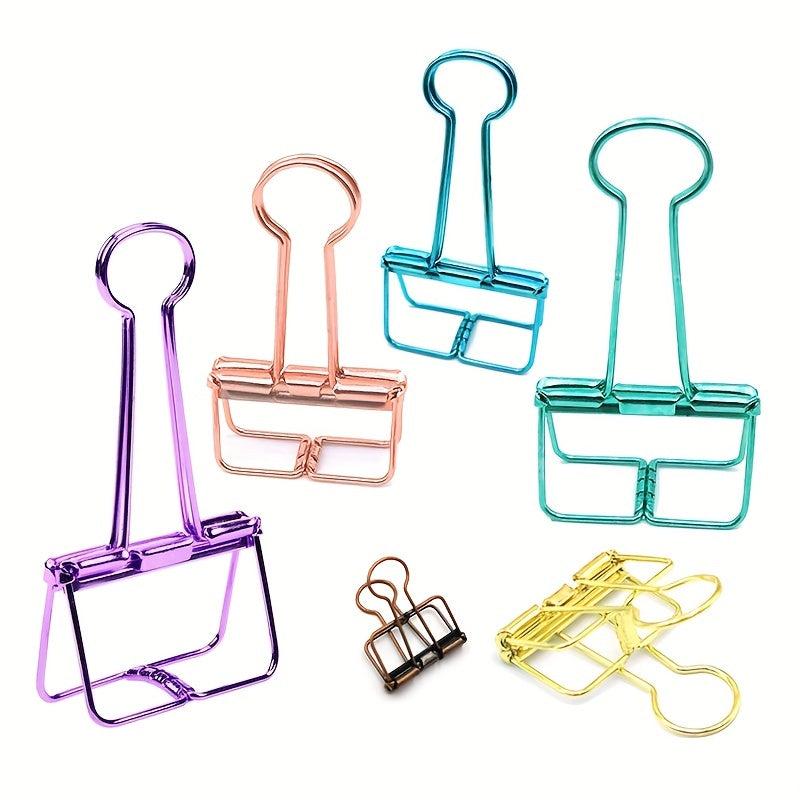 Hollow Metal Binder Clip Bill Clip Office Learning Stationery