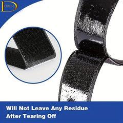 DORESS 3 81 cm x 3 96 Meter Hook and Loop Tape Sticky Back Fastener Roll