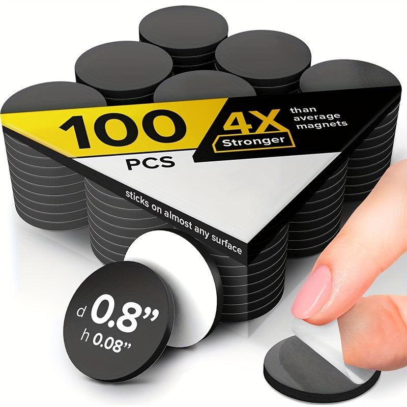 100 Pcs Magnetic Dots Adhesive Magnet 0.8 X 0.8 Peel & Stick Flexible Magnets
