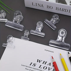 10pcs Transparent Long Tail Clip Large Multifunctional Student Stationery Doveta