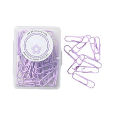 Colorful Paper Clips in Box, Metal Bound Office Supplies