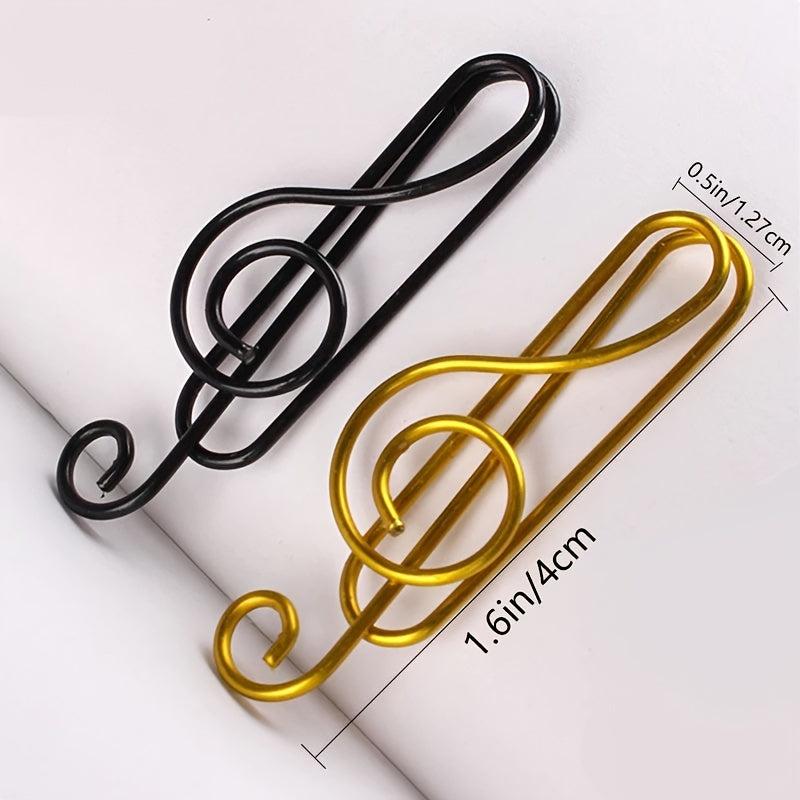 20pcs Musical Note Shaped Paper Clips, Colorful Metal Clips
