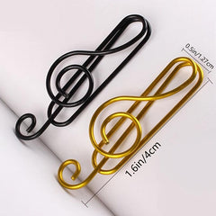 20pcs Musical Note Shaped Paper Clips, Colorful Metal Clips
