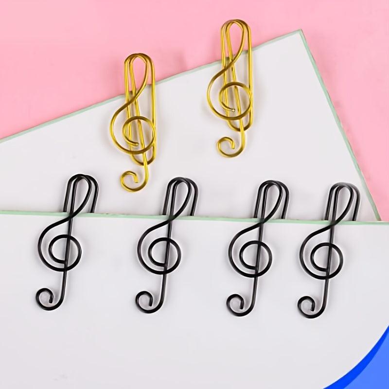 20pcs Musical Note Shaped Paper Clips, Colorful Metal Clips