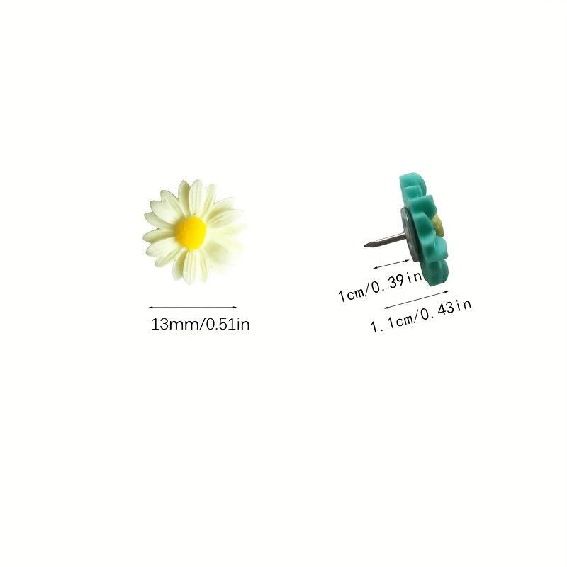 30pcs Small Flower Push Pins for Cork Board Decoration