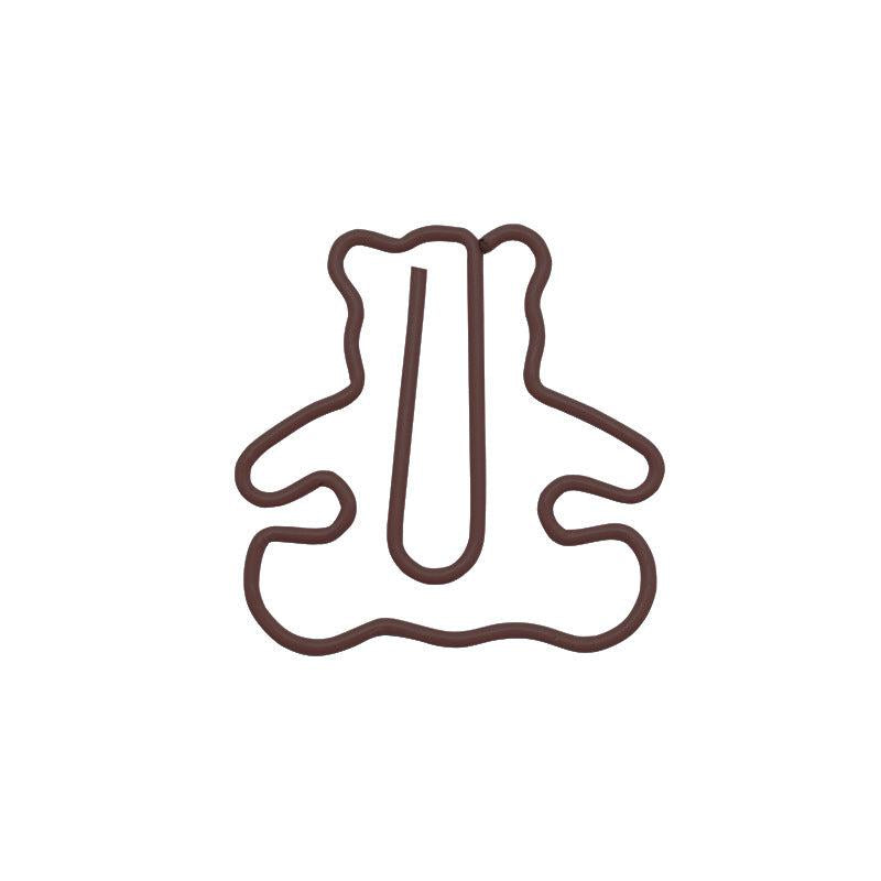 5pcs Bear Paper Clips Creative Bookmark School Clip Stationery