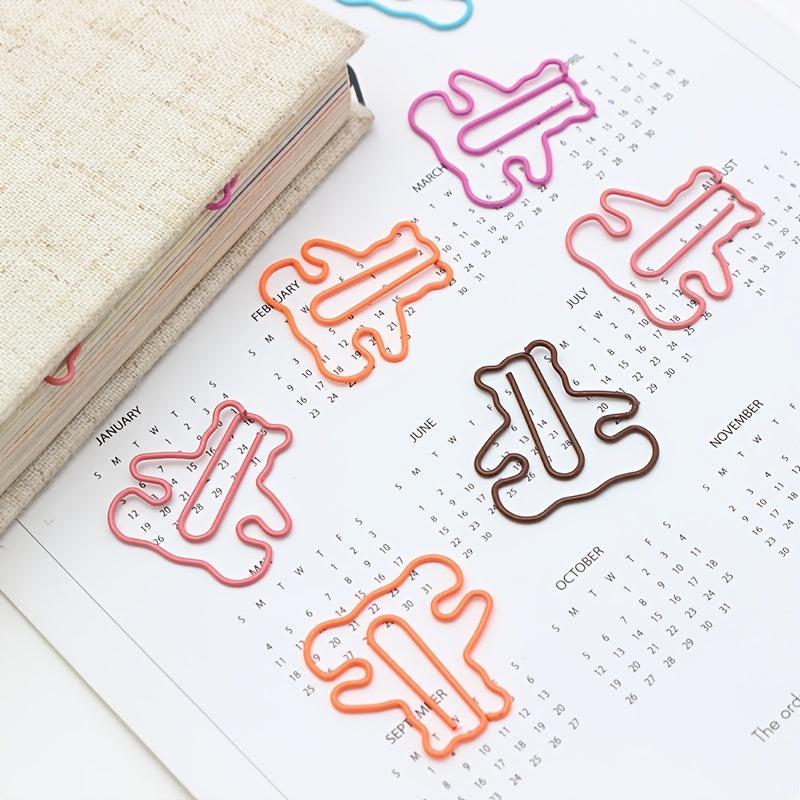5pcs Bear Paper Clips Creative Bookmark School Clip Stationery