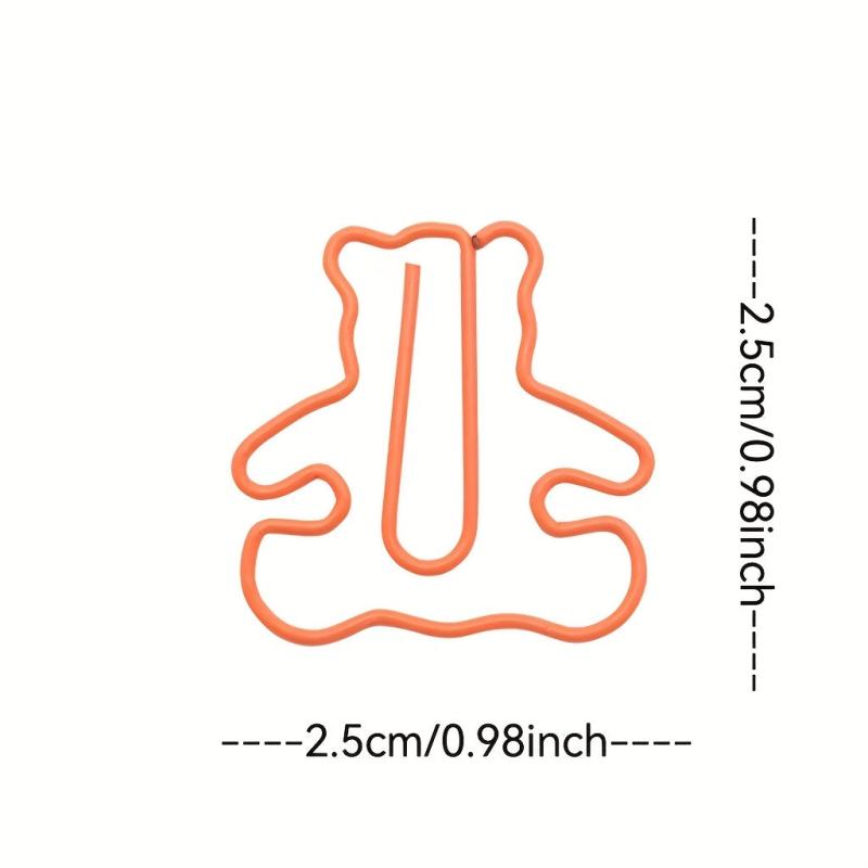 5pcs Bear Paper Clips Creative Bookmark School Clip Stationery