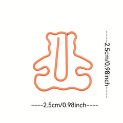 5pcs Bear Paper Clips Creative Bookmark School Clip Stationery