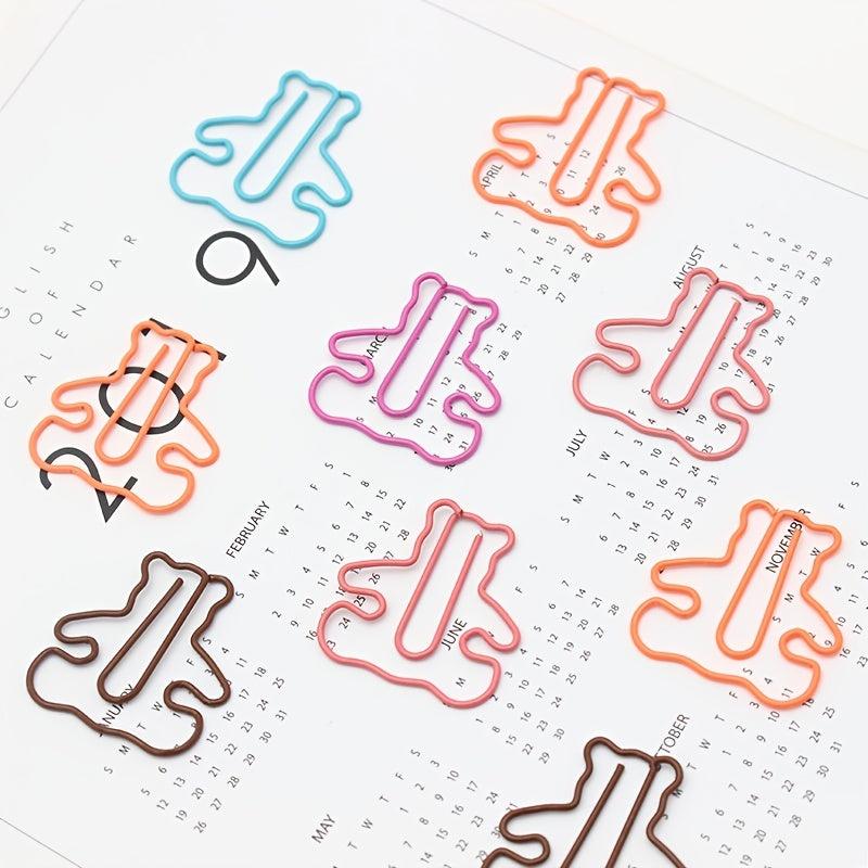 5pcs Bear Paper Clips Creative Bookmark School Clip Stationery