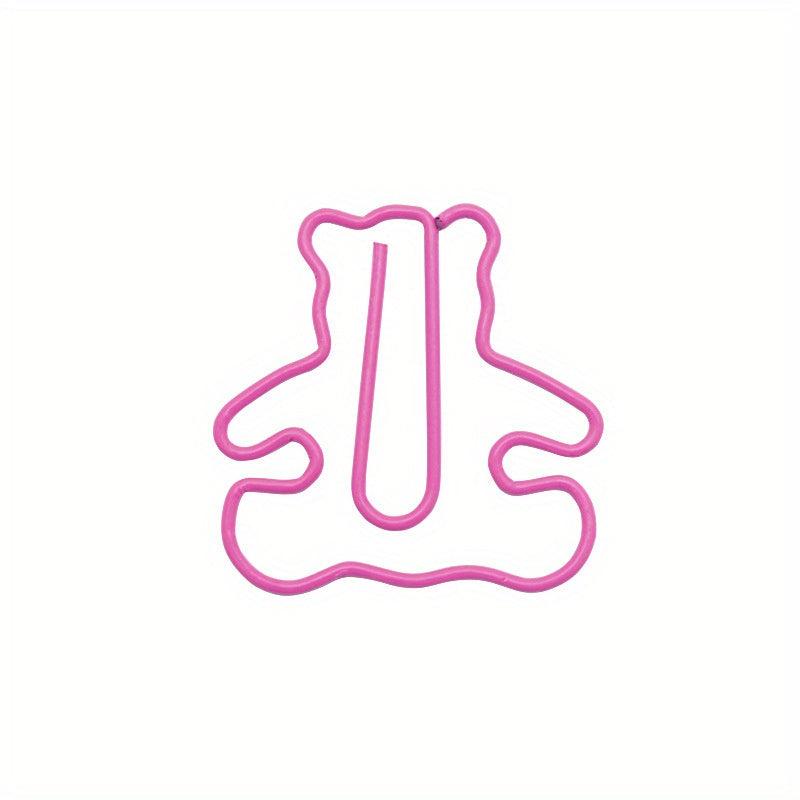 5pcs Bear Paper Clips Creative Bookmark School Clip Stationery