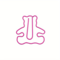 5pcs Bear Paper Clips Creative Bookmark School Clip Stationery