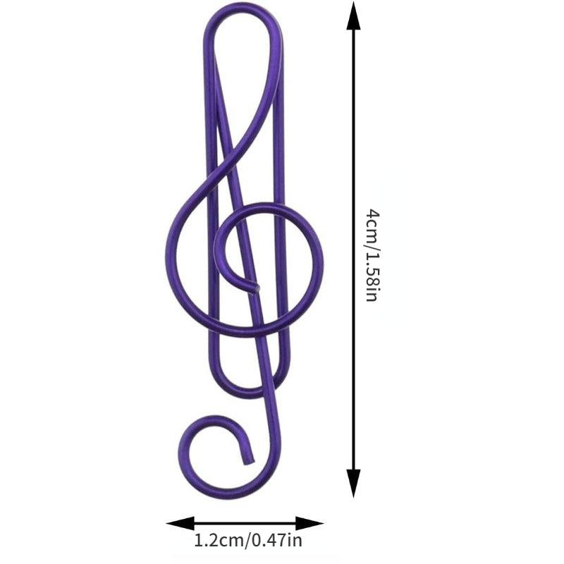 12 Music Themed Colored Paper Clips Metal Clips Clamp