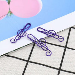 12 Music Themed Colored Paper Clips Metal Clips Clamp