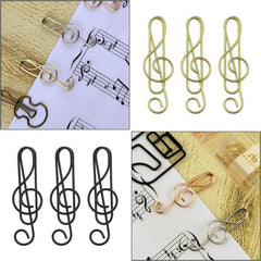 12 Music Themed Colored Paper Clips Metal Clips Clamp