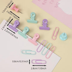 10pcs Candy Colored Stationery I Beam Nails Macaroon Metal Small Book Nail