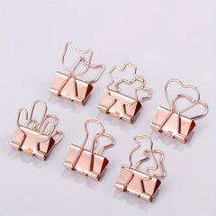6pcs Metal Paper Clip File Binder Clips