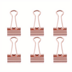 6pcs Metal Paper Clip File Binder Clips