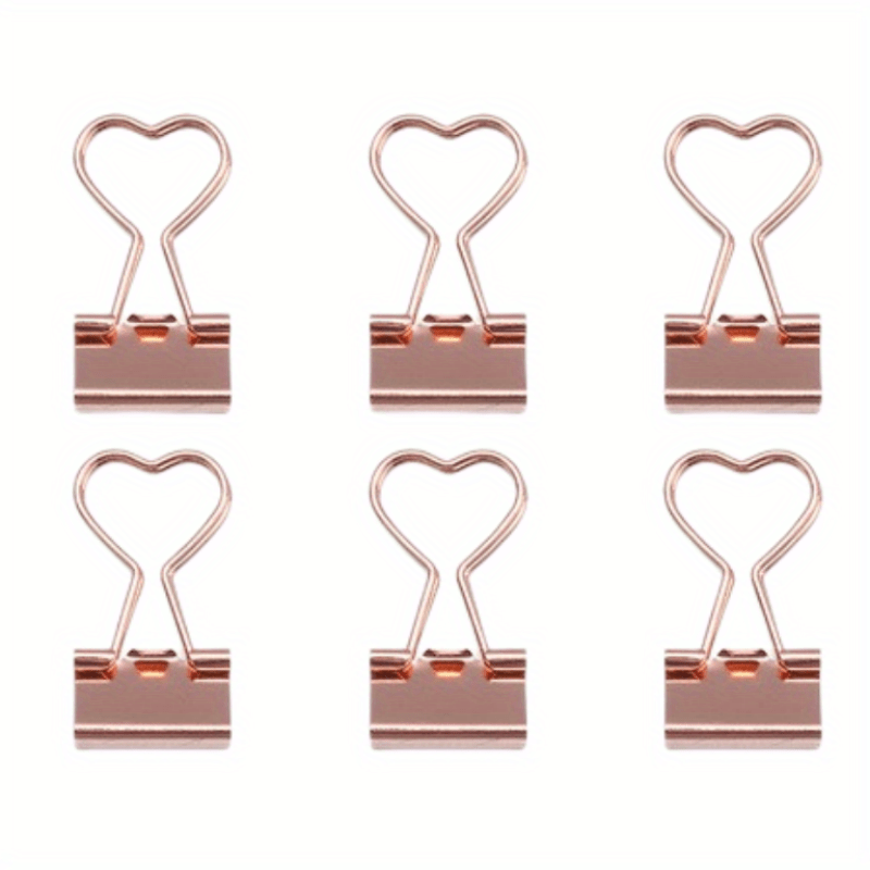 6pcs Metal Paper Clip File Binder Clips
