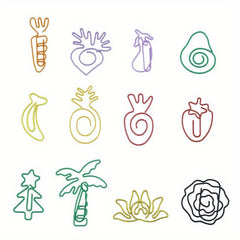 40pcs Colorful Animal & Fruit Paper Clips