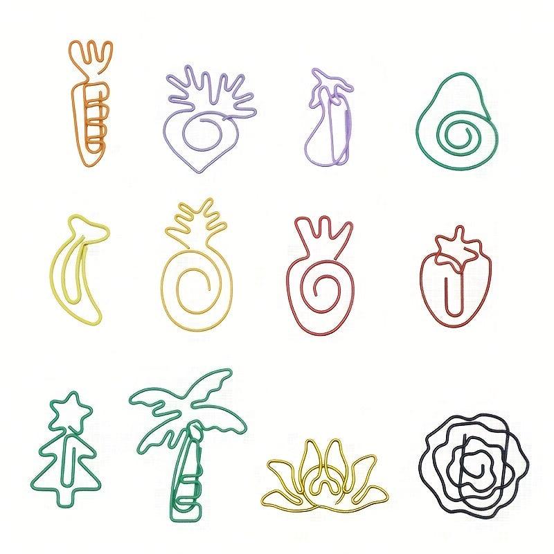 40pcs Colorful Animal & Fruit Paper Clips