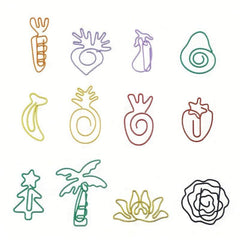 40pcs Colorful Animal & Fruit Paper Clips