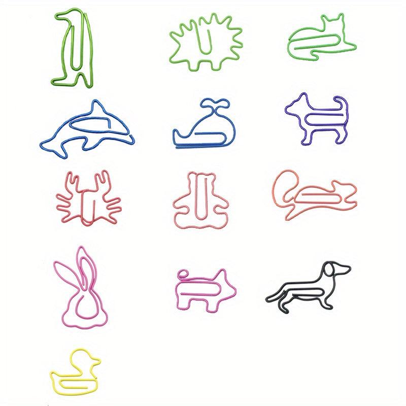 40pcs Colorful Animal & Fruit Paper Clips