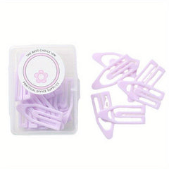 20pcs Macaroon Colored Paper Clip Bookmark Set