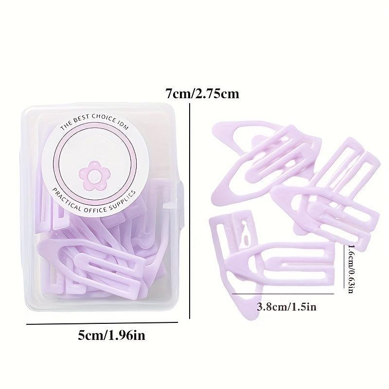 20pcs Macaroon Colored Paper Clip Bookmark Set
