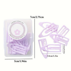 20pcs Macaroon Colored Paper Clip Bookmark Set