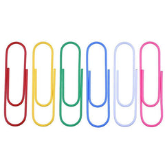 5pcs Colored Coated Paper Clips for Office and School Use