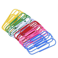 5pcs Colored Coated Paper Clips for Office and School Use