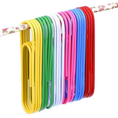 5pcs Colored Coated Paper Clips for Office and School Use