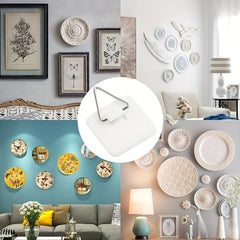 30pcs 3-17cm Adhesive Plate Hanger Wall Hooks For Display