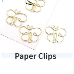 20pcs Butterfly Metal Paper Clips Bookmarks for Office School Stationery