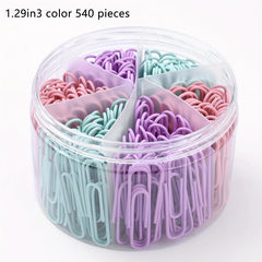 PVC Coated Paper Clips Office Paper Clamp Paper Clips Assorted Sizes