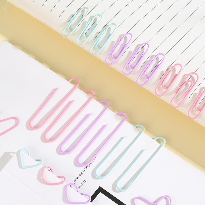 PVC Coated Paper Clips Office Paper Clamp Paper Clips Assorted Sizes