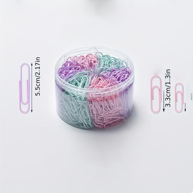 PVC Coated Paper Clips Office Paper Clamp Paper Clips Assorted Sizes