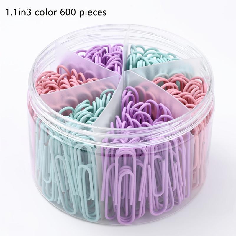 PVC Coated Paper Clips Office Paper Clamp Paper Clips Assorted Sizes