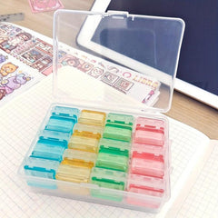 20 PCS Binder Clips for Organizing Papers with DIY Stickers