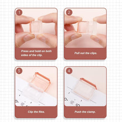 20 PCS Binder Clips for Organizing Papers with DIY Stickers