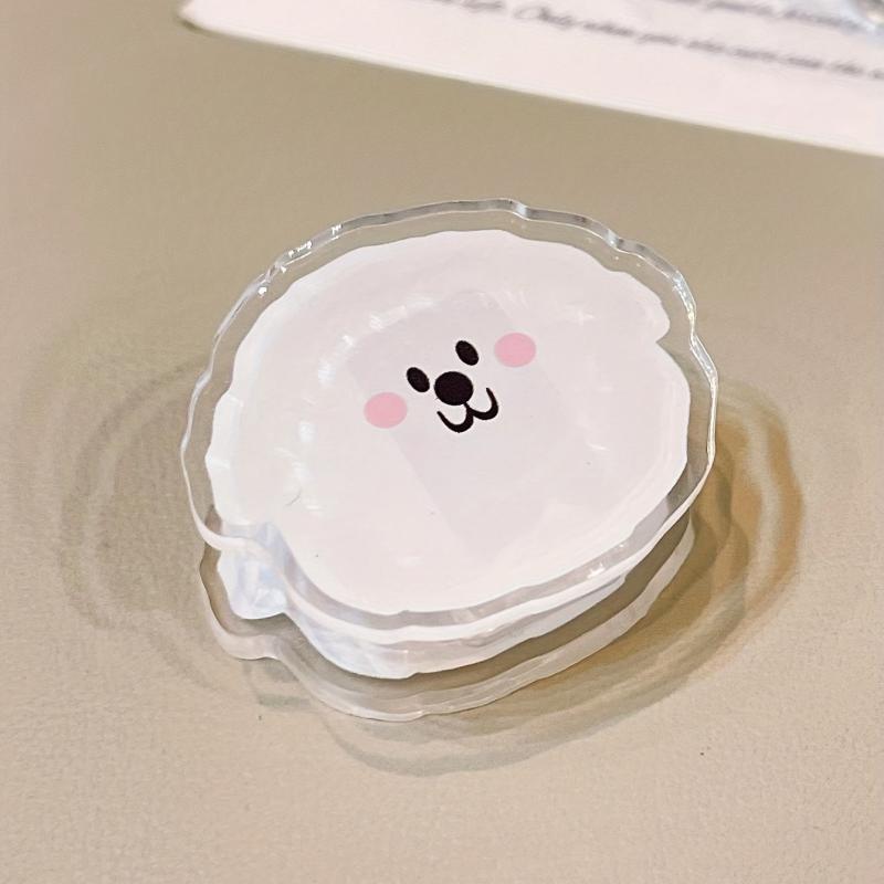 1pc Cartoon Acrylic Clip Girl Journal Diary Student Stationery Long Tail Clip