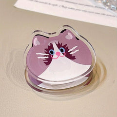 1pc Cartoon Acrylic Clip Girl Journal Diary Student Stationery Long Tail Clip