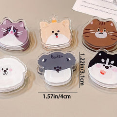 1pc Cartoon Acrylic Clip Girl Journal Diary Student Stationery Long Tail Clip