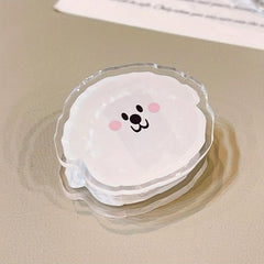 1pc Cartoon Acrylic Clip Girl Journal Diary Student Stationery Long Tail Clip