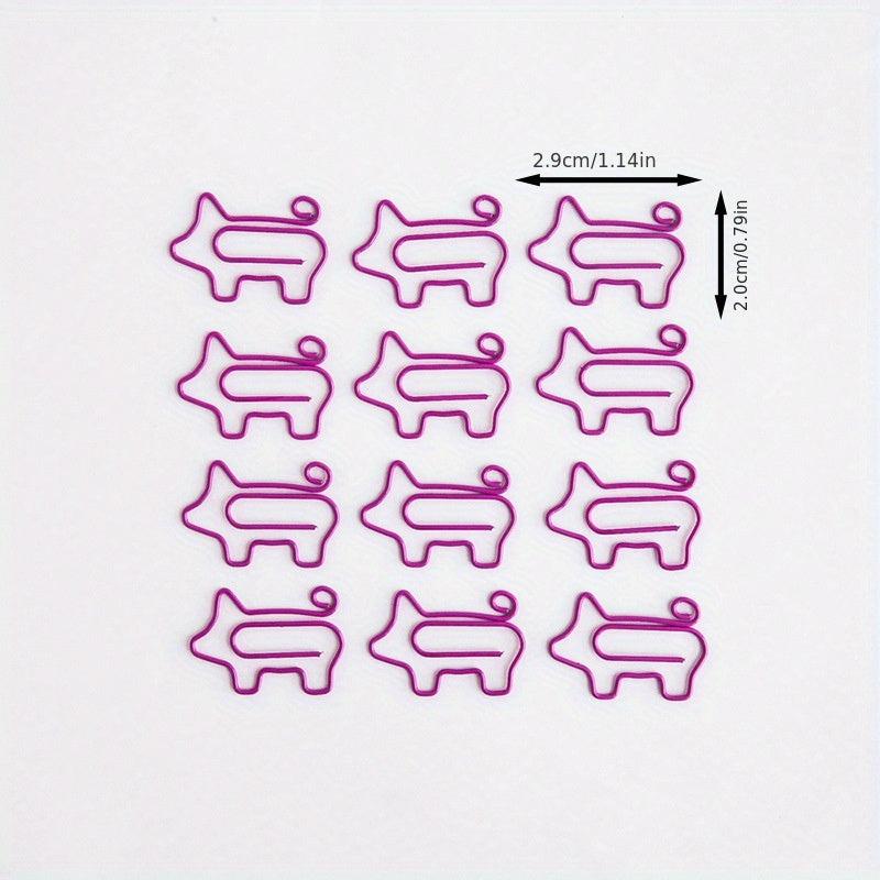 24pcs Carrot Paperclips Cartoon Shape Office Stationery Supplies